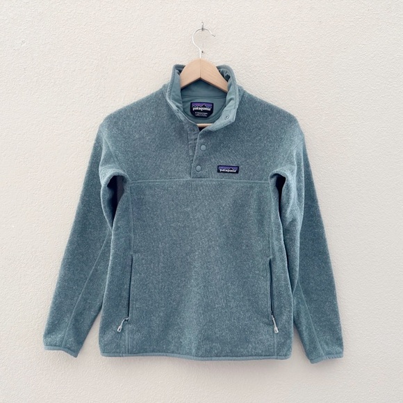 Patagonia Better Sweater Small Teal Pullover Lightweight Outdoor Hiking Camping - Picture 5 of 13